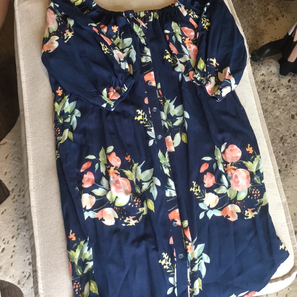 Smock dress - summer over the shoulder